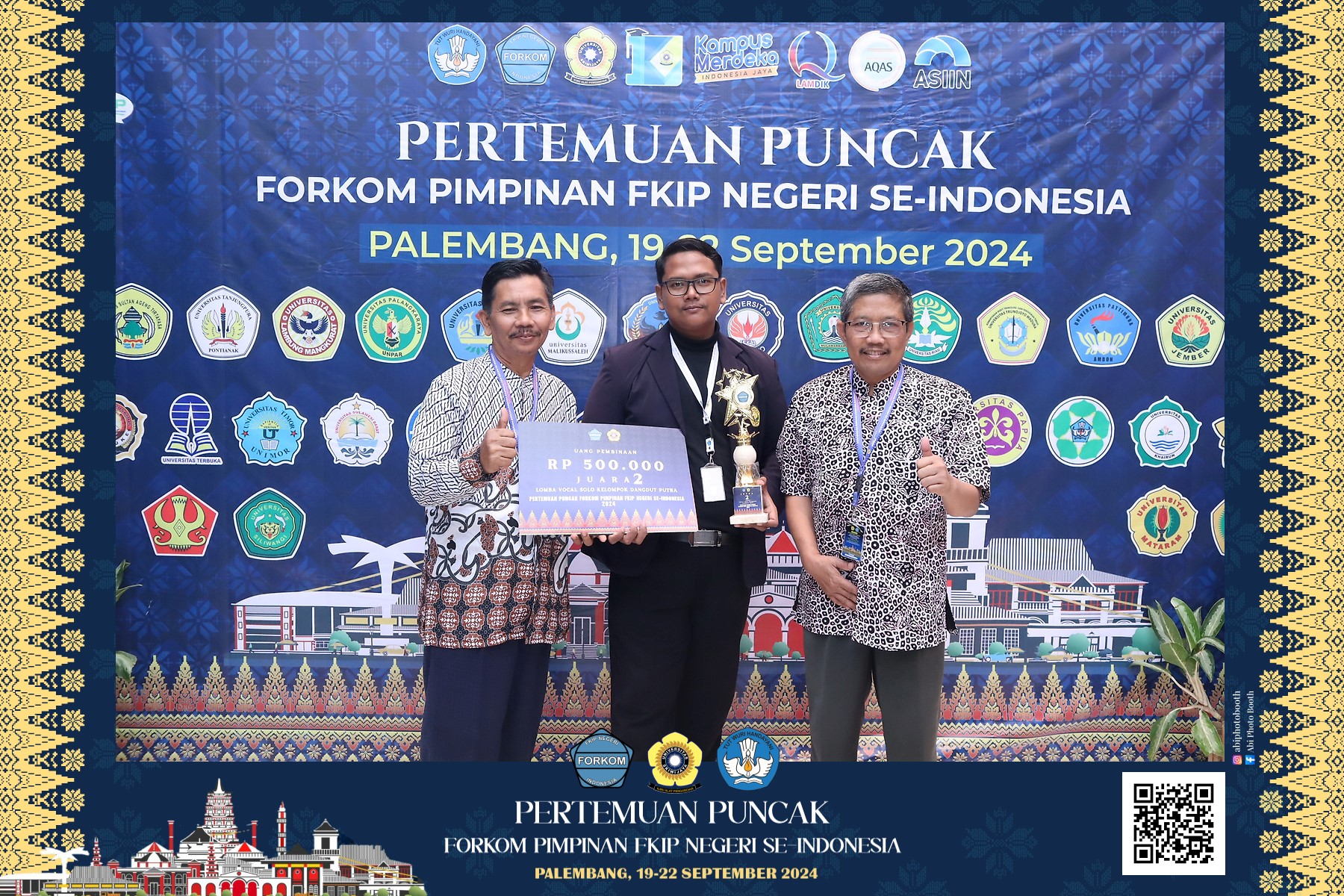 Wira Bagus Pratama, Juara 2 kategori Solo Vocal Dangdut Pria pada Lomba yang Diadakan FORKOM Pimpinan FKIP Negeri se-Indonesia