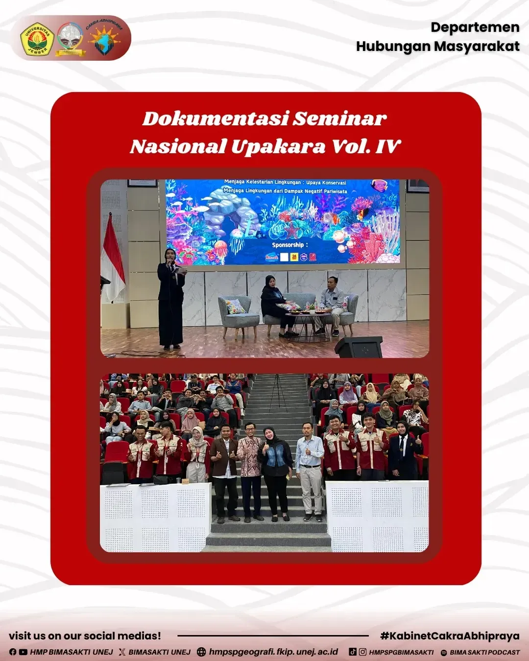 Seminar Nasional Upakara Volume IV, HMP Bima Sakti, Pendidikan Geografi FKIP Universitas Jember