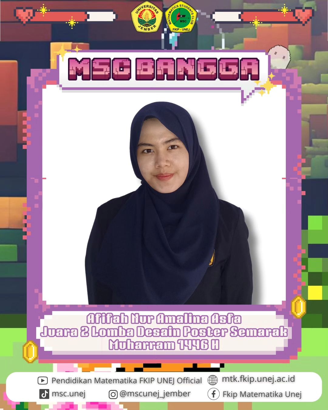 Prestasi Juara 2 Diraih Mahasiswa Pendidikan Matematika dalam Lomba Desain Poster oleh Universitas Falatehan