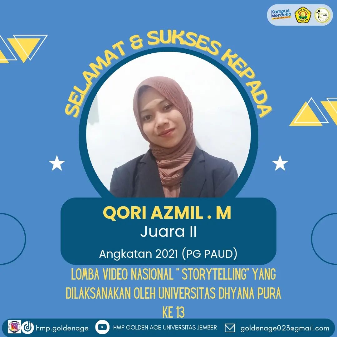 Mahasiswa PGPAUD Menangkan Lomba Video Storytelling oleh  Universitas Dhyana Putra
