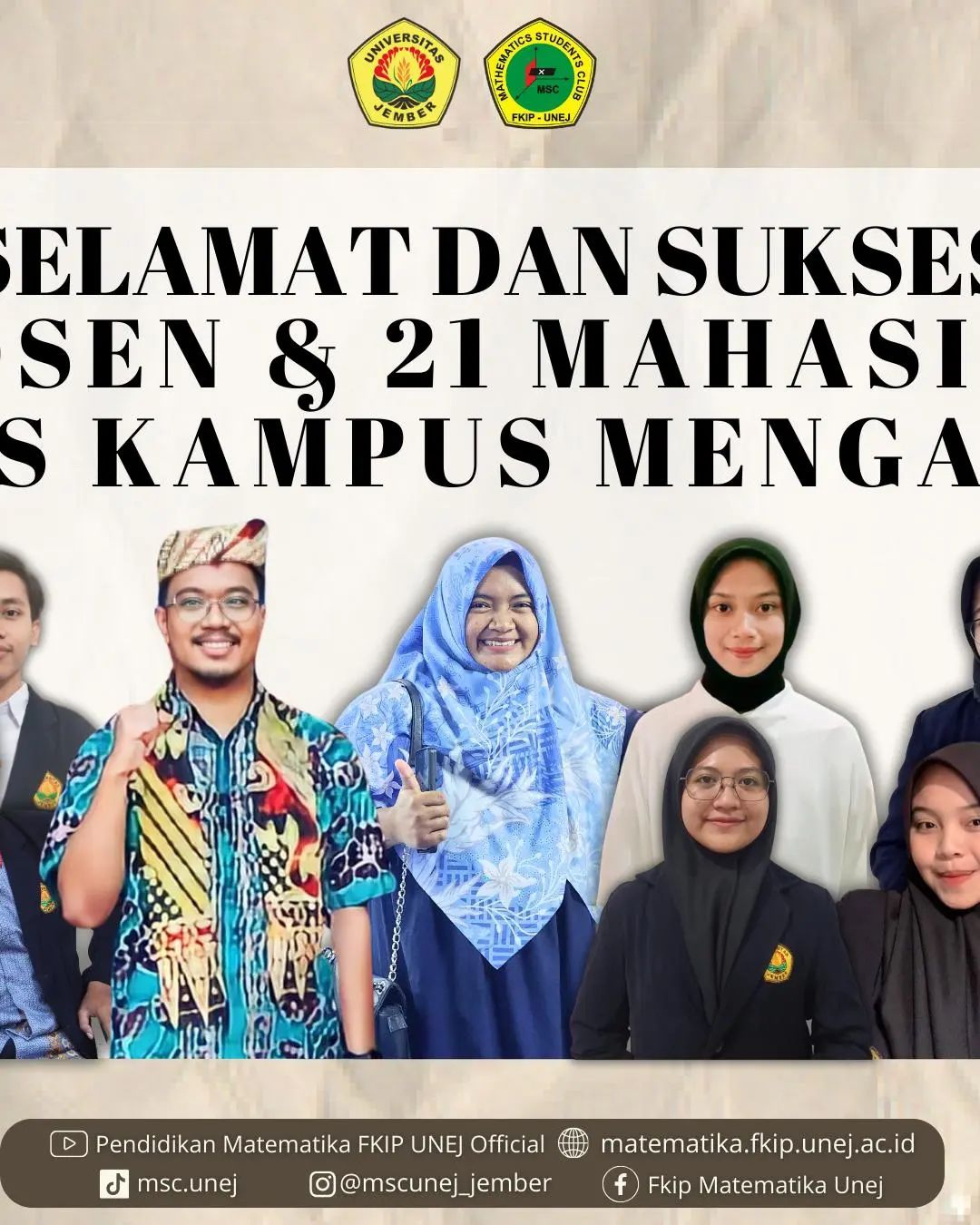 Bangga, Jajaran Mahasiswa Pendidikan Matematika Lolos Kampus Mengajar