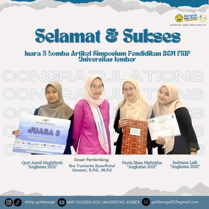 Tiga Mahasiswa PGPAUD Menangkan Lomba Artikel Simposium