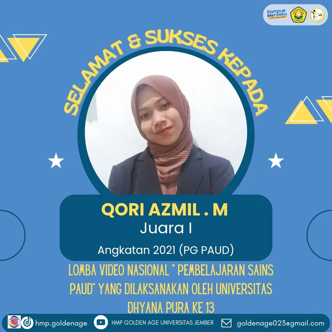 Mahasiswa PGPAUD Menangkan Lomba Video Pembelajaran Sains PAUD oleh  Universitas Dhyana Putra