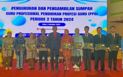 Pengukuhan dan Pengambilan Sumpah Guru Profesional PPG FKIP Universitas Jember