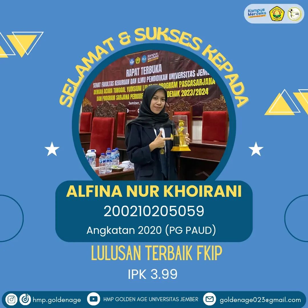 Mahasiswa PGPAUD Jadi Lulusan Terbaik FKIP