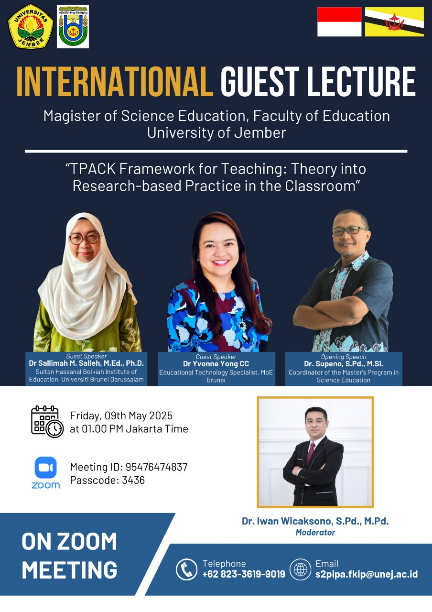 Program Studi Magister (S2) Pendidikan IPA Melaksanakan Kuliah Umum dengan Guest Lecture dari Universiti Brunei Darussalam