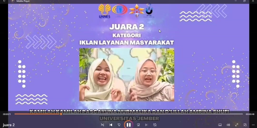 Mahasiswi FKIP UNEJ Raih Juara 2 USC Visual Competition 2025 Tingkat Nasional