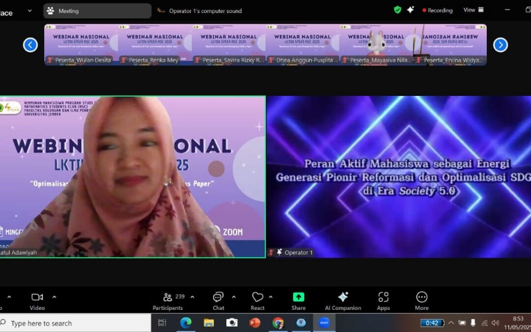 Webinar Nasional LKTIN SPEAR MSC 2025: Optimalisasi AI untuk Peningkatan Kualitas Penulisan Akademik