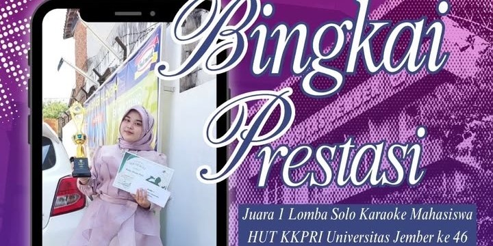 Mahasiswi PGSD Universitas Jember Raih Juara 1 Lomba Solo Karaoke di HUT KKPRI