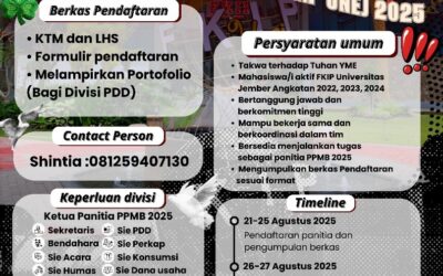 BEM FKIP Universitas Jember Buka Pendaftaran Panitia PPMB 2025