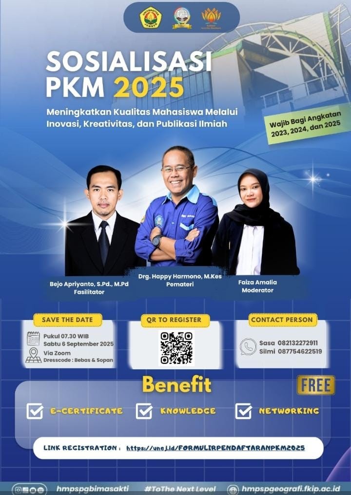 Himpunan Mahasiswa Program Studi Geografi FKIP UNEJ Gelar Sosialisasi PKM 2025