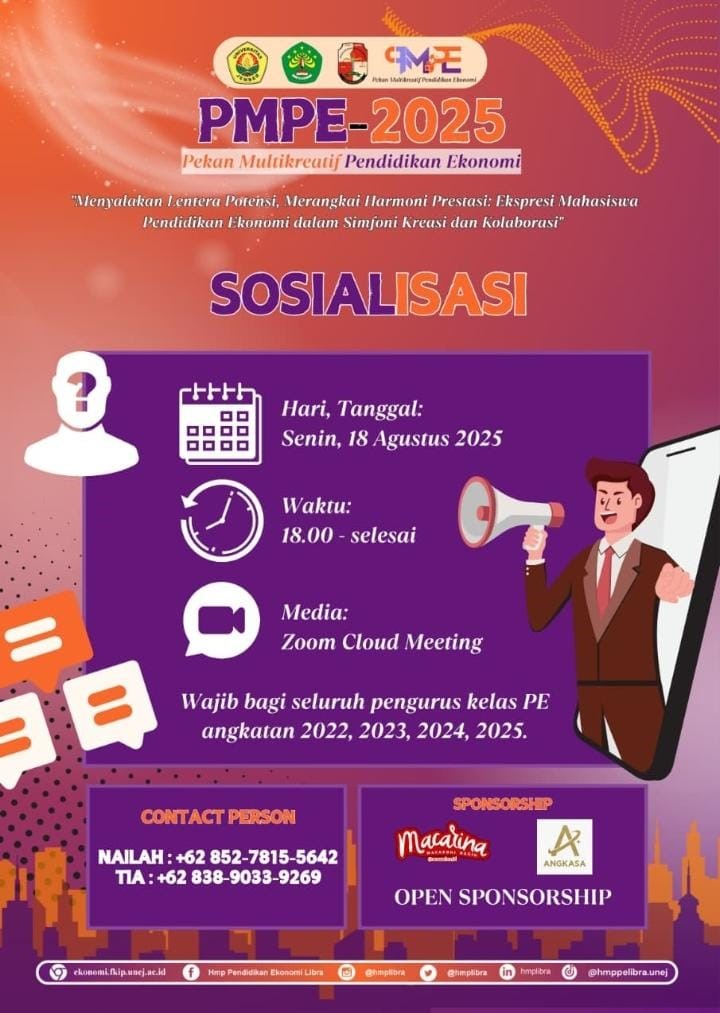 Membuka Peluang Kreatif, HMP Libra Ajak Mahasiswa Pendidikan Ekonomi Sukseskan PMPE 2025