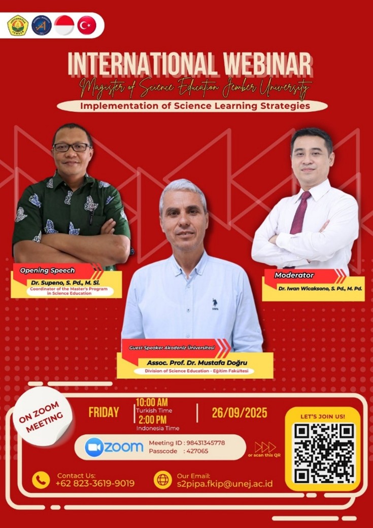 Program Studi S2 Pendidikan IPA Mengadakan International Webinar Strategi Pembelajaran IPA Inovatif