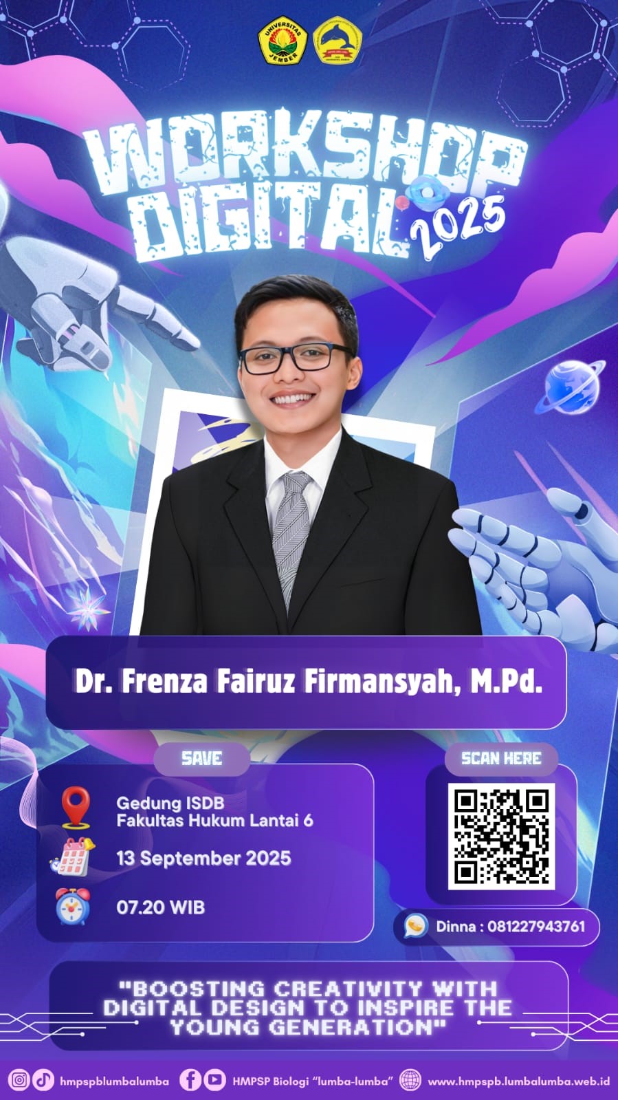 HMPSP Pendidikan Biologi FKIP UNEJ Ajak Mahasiswa Baru Asah Kreativitas di Workshop Digital 2025