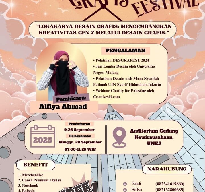 HMP IMABINA FKIP UNEJ Gelar Lokakarya Desgrafest 2025, Tingkatkan Kreativitas Desain Grafis Mahasiswa Jember