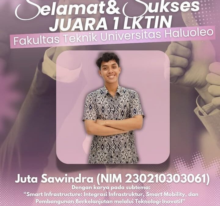 Unggul dengan Karya Ilmiah ‘Smart Infrastructure’, Mahasiswa Unej Raih Juara 1 LKTIN