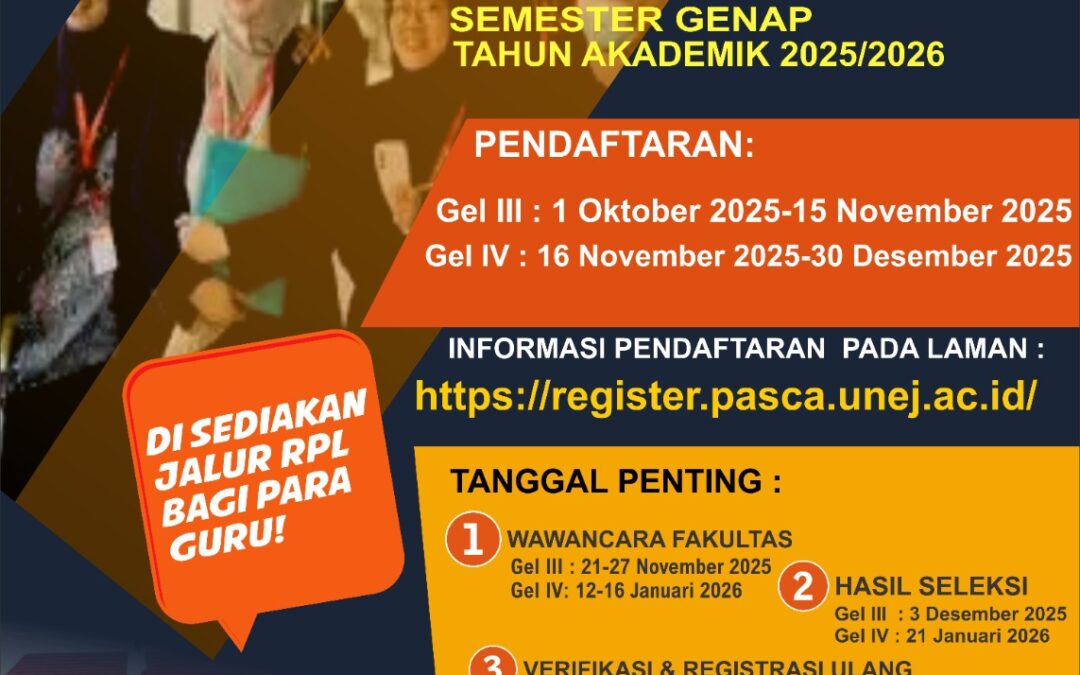 UNIVERSITAS JEMBER RESMI BUKA PROGRAM STUDI BIOLOGI MAGISTER (S2) PENDIDIKAN BIOLOGI