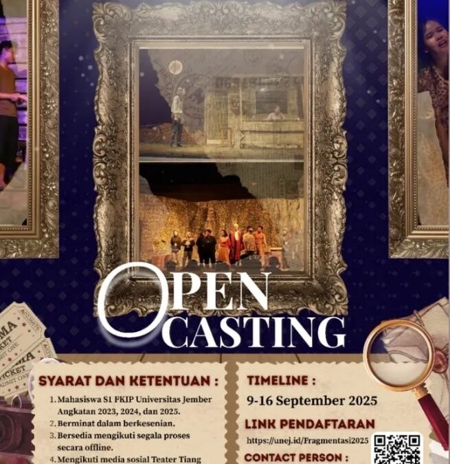Teater Tiang Universitas Jember Adakan Open Casting untuk Pementasan “Fragmentasi 2025”
