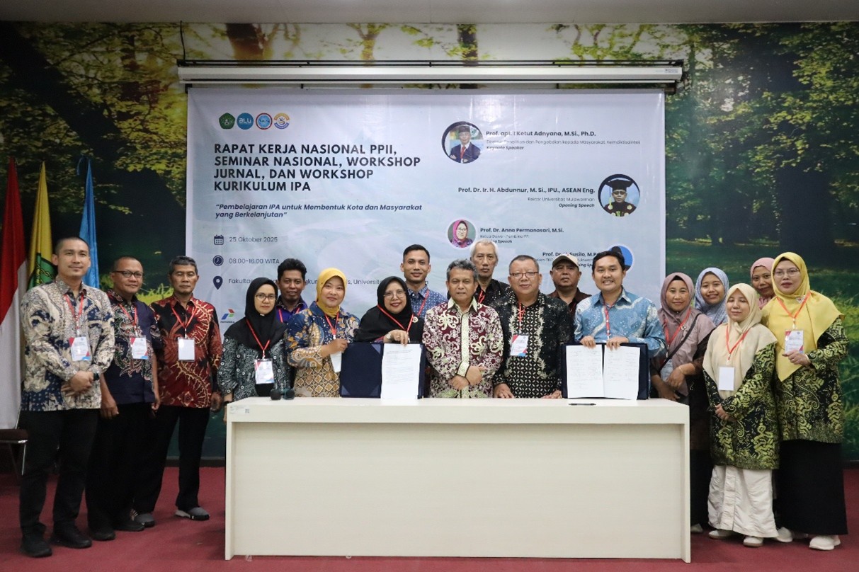 Pererat Kerjasama, S2 Pendidikan IPA Ikut Serta dalam Kegiatan Rakor, Seminar Nasional, dan Workshop Kurikulum PPII 2025 di Universitas Mulawarman