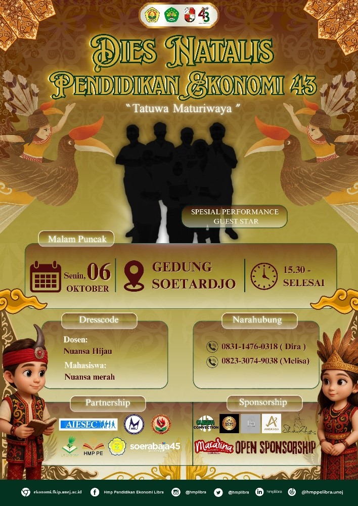 Pendidikan Ekonomi FKIP UNEJ Rayakan Dies Natalis ke-43, Siap Hadirkan Guest Star Spesial
