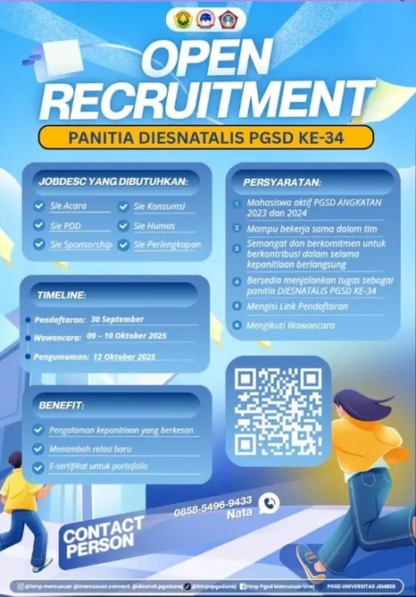 HMPS PGSD UNEJ Buka Pendaftaran Panitia Dies Natalis PGSD ke-34
