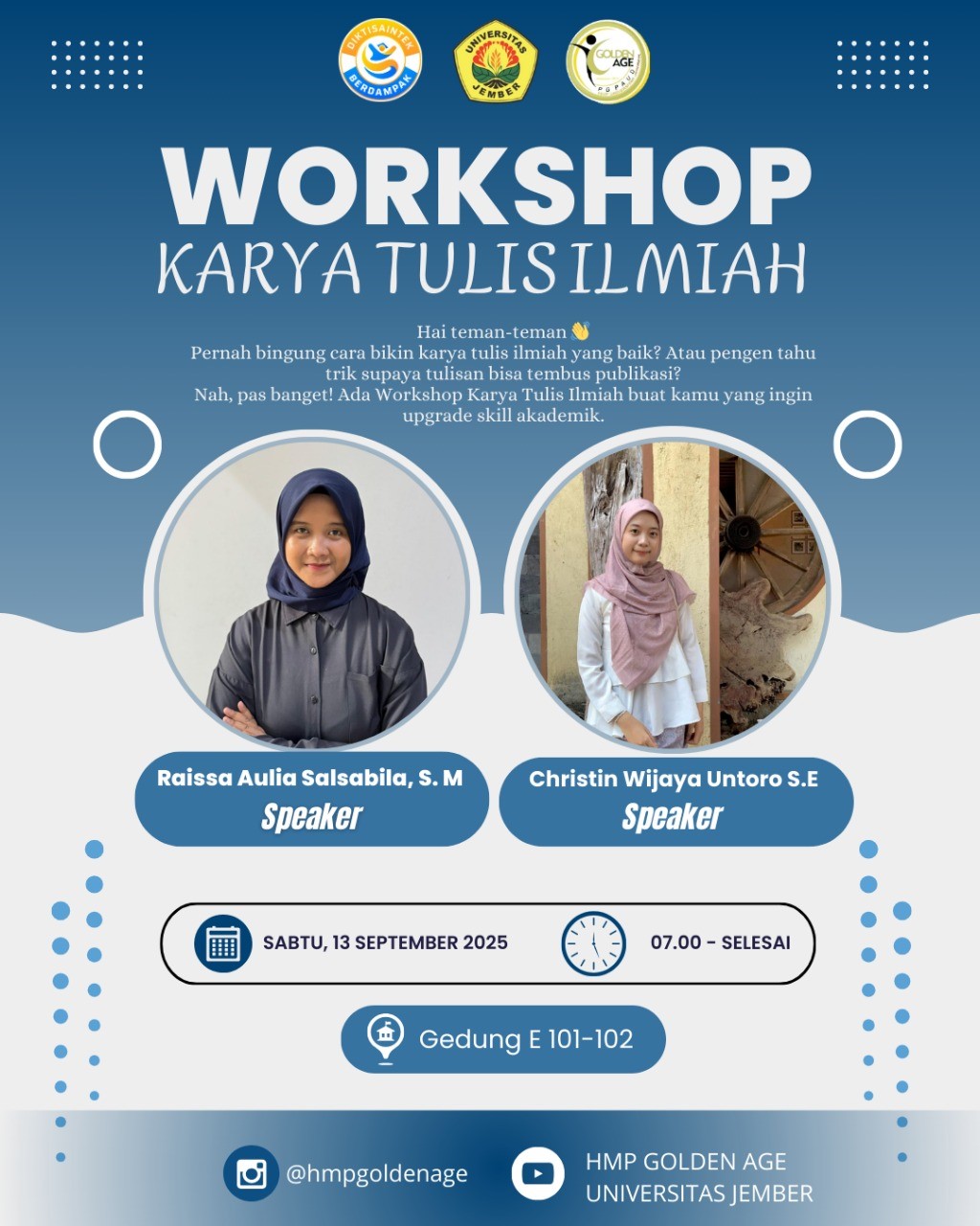 Workshop Karya Tulis Ilmiah Berlangsung Meriah di Universitas Jember