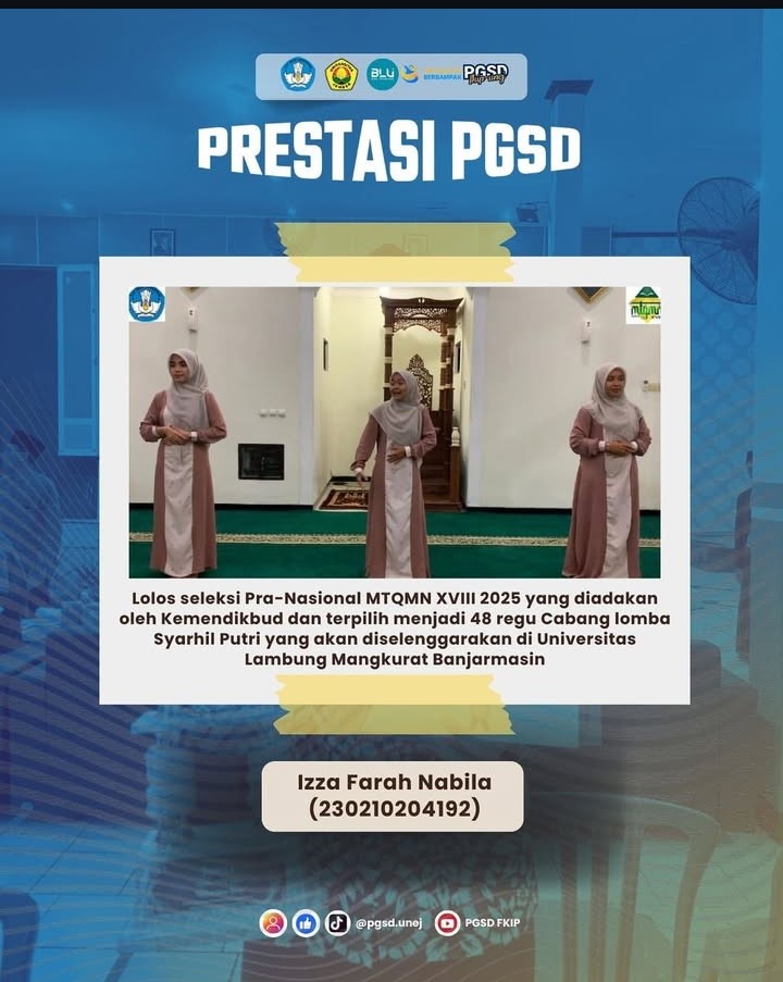 Karya Syarhil Qur’an Mahasiswi PGSD UNEJ Tembus Seleksi Pra-Nasional MTQMN XVIII Kemendikbudristek