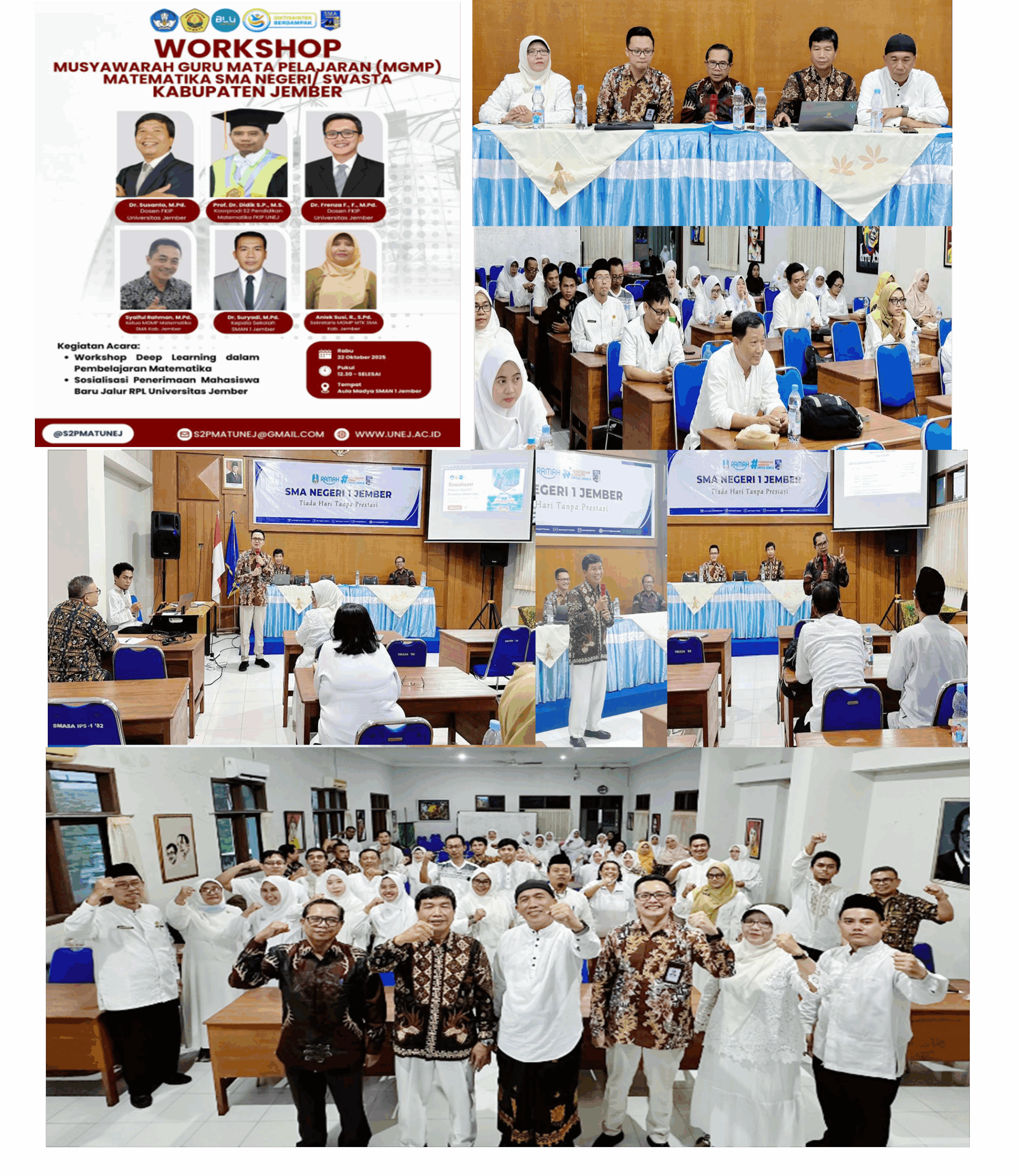 Workshop Pembelajaran Mendalam bagi Guru Matematika SMA di Jember