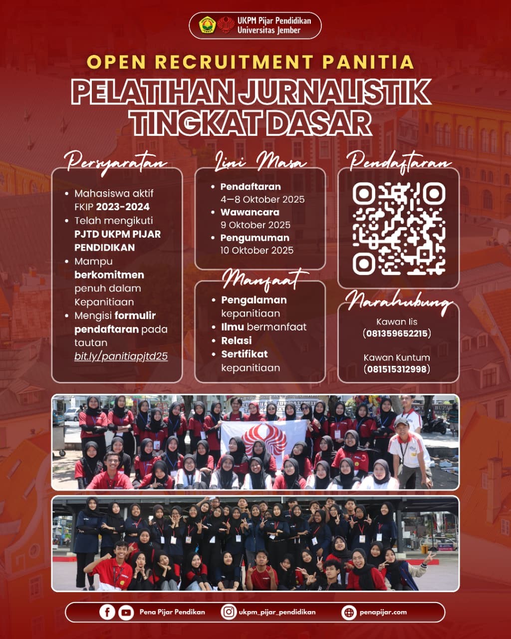 UKPM Pijar Pendidikan FKIP UNEJ Buka Pendaftaran Panitia Pelatihan Jurnalistik Tingkat Dasar 2025