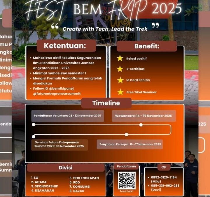 BEM FKIP UNEJ Buka Pendaftaran Volunteer Fest 2025