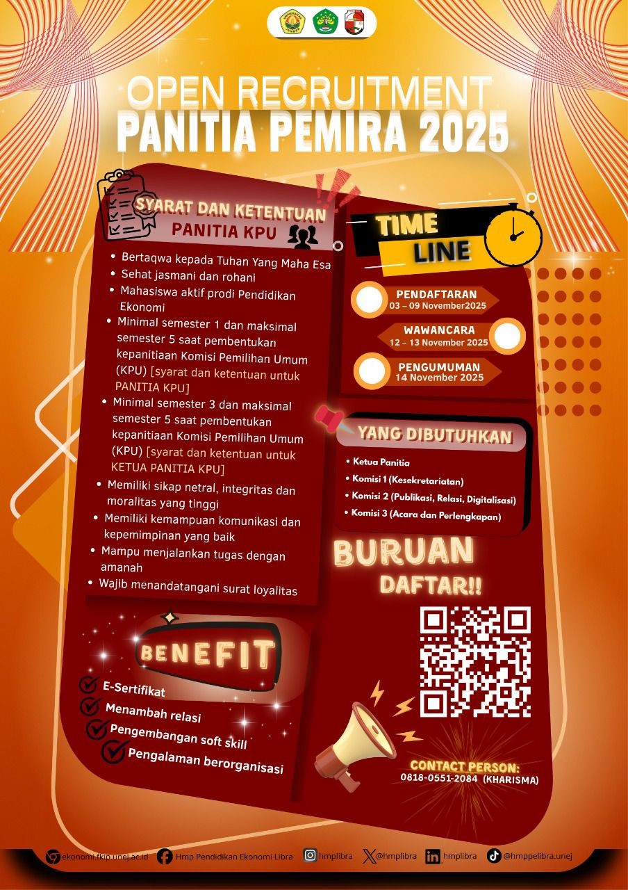 Himpunan Mahasiswa Pendidikan Ekonomi Buka Rekrutmen Panitia Pemira 2025