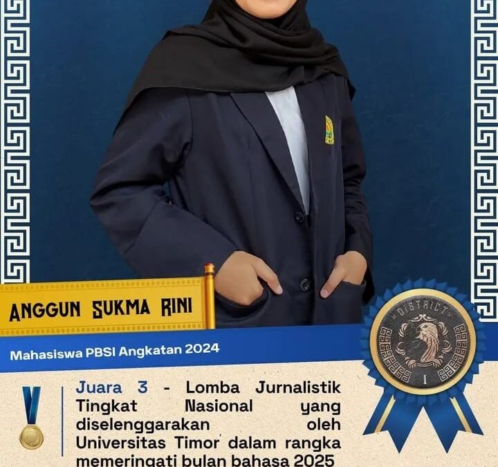 MAHASISWA PBSI FKIP UNEJ RAIH JUARA NASIONAL LOMBA JURNALISTIK 2025