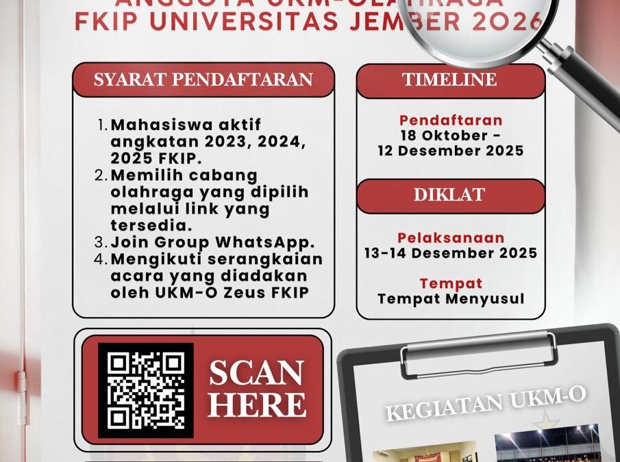 Jaring Talenta Muda: UKM-O Zeus FKIP UNEJ Buka Pendaftaran Anggota 2026, Siap Cetak Atlet Unggul