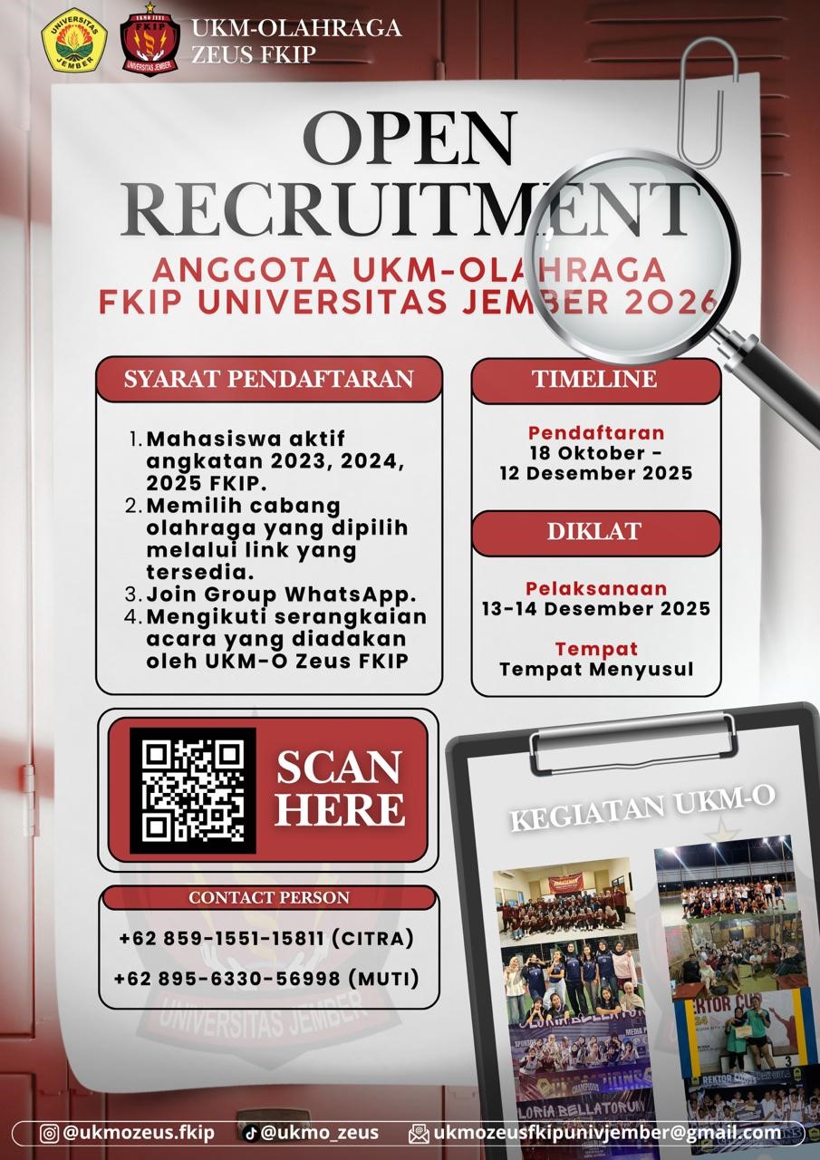 Jaring Talenta Muda: UKM-O Zeus FKIP UNEJ Buka Pendaftaran Anggota 2026, Siap Cetak Atlet Unggul
