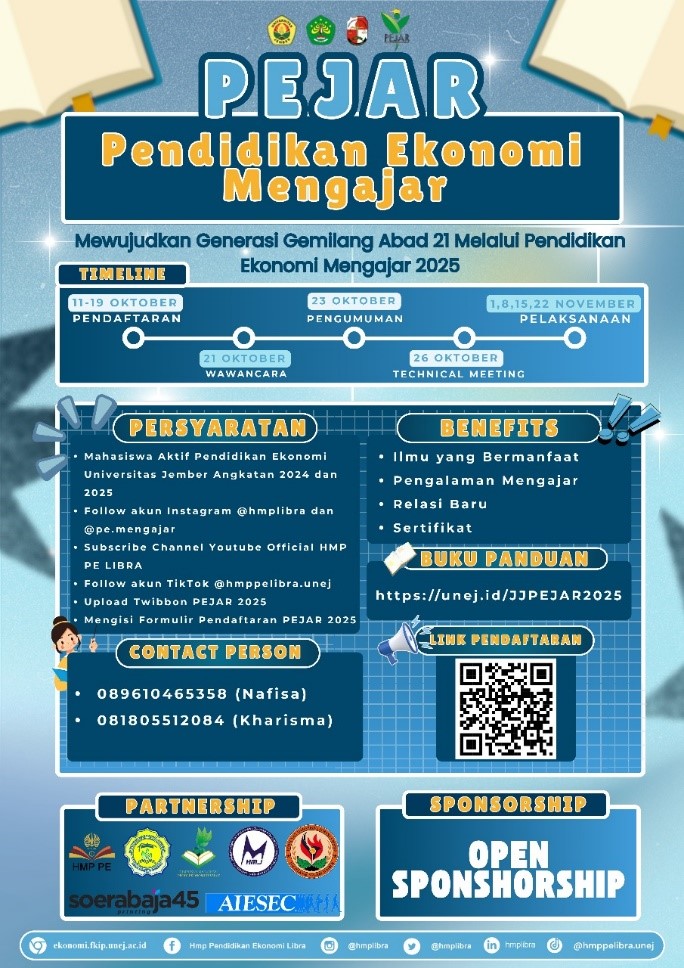 HMP PE LIBRA FKIP UNEJ LUNCURKAN PEJAR 2025 UNTUK WUJUDKAN GENERASI EKONOMI GEMILANG