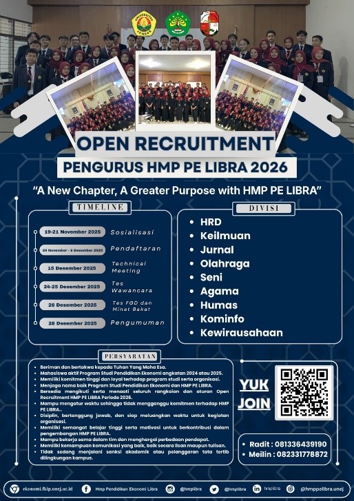 Buka Babak Baru, HMP PE Libra Ajak Mahasiswa Gabung Kepengurusan 2026