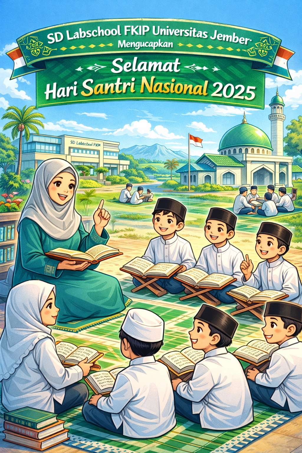SD Labschool FKIP Universitas Jember Mengucapkan Selamat Hari Santri Nasional 2025