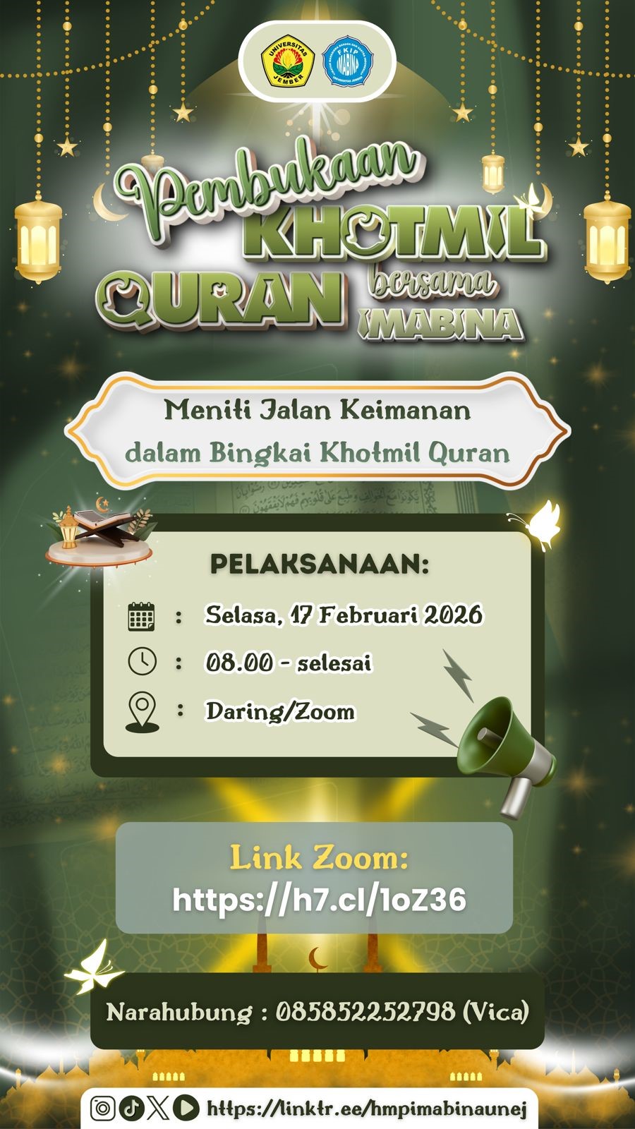 IMABINA FKIP Universitas Jember Gelar Pembukaan Khotmil Qur’an untuk Perkuat Keimanan Mahasiswa