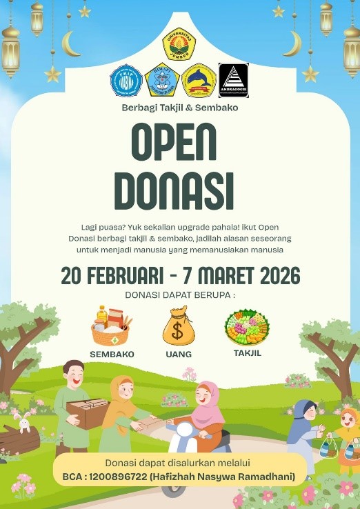 Mahasiswa FKIP Universitas Jember Gelar Open Donasi Takjil dan Sembako Sambut Ramadan 2026