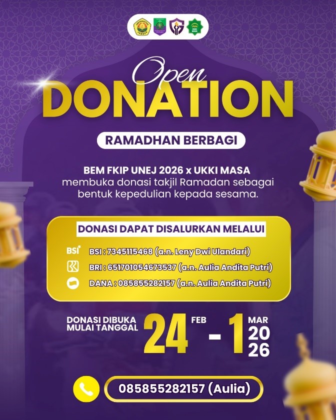 BEM FKIP Universitas Jember dan UKKI MASA Buka Open Donation Ramadan Berbagi 2026