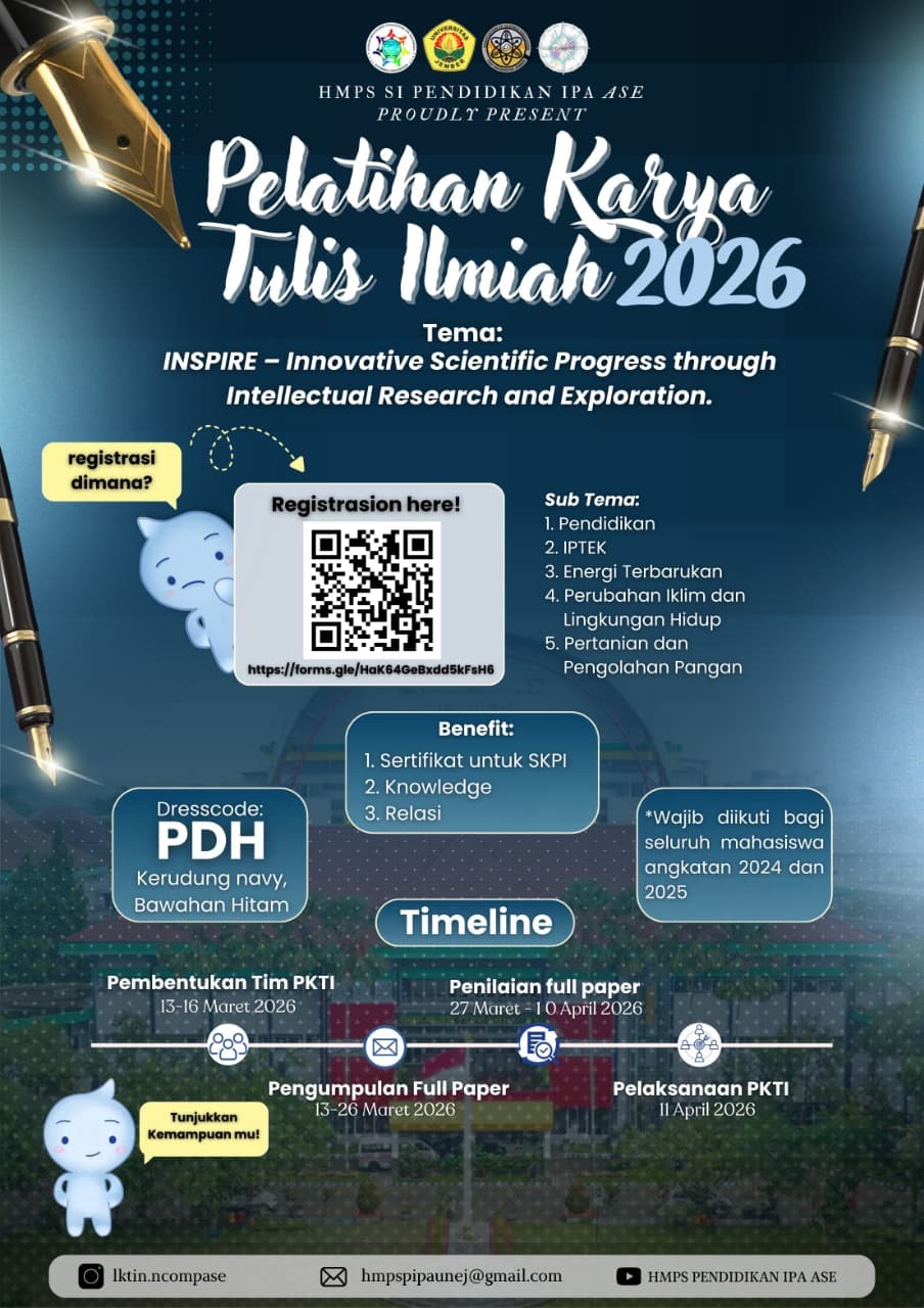 HMPS Pendidikan IPA ASE Selenggarakan Pelatihan Karya Tulis Ilmiah Nasional ASE IX Tahun 2026