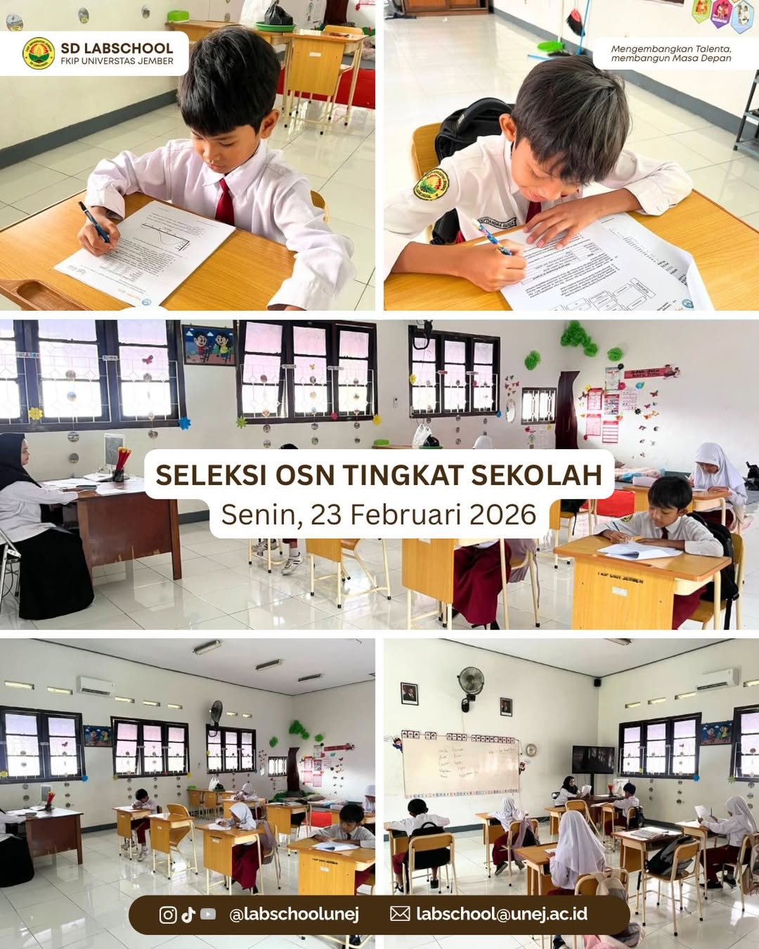 Jaring Bibit Unggul, SD Labschool FKIP Universitas Jember Gelar Seleksi OSN Bidang Matematika, IPA, dan IPS
