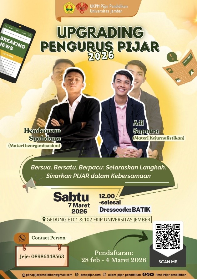UKPM Pijar Pendidikan Gelar Upgrading Pengurus 2026, Perkuat Soliditas dan Arah Gerak Organisasi