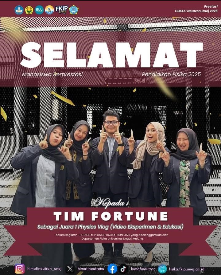 FKIP UNEJ Kembali Berprestasi, Tim Fortune Sabet Juara 1 Physics Vlog 2025