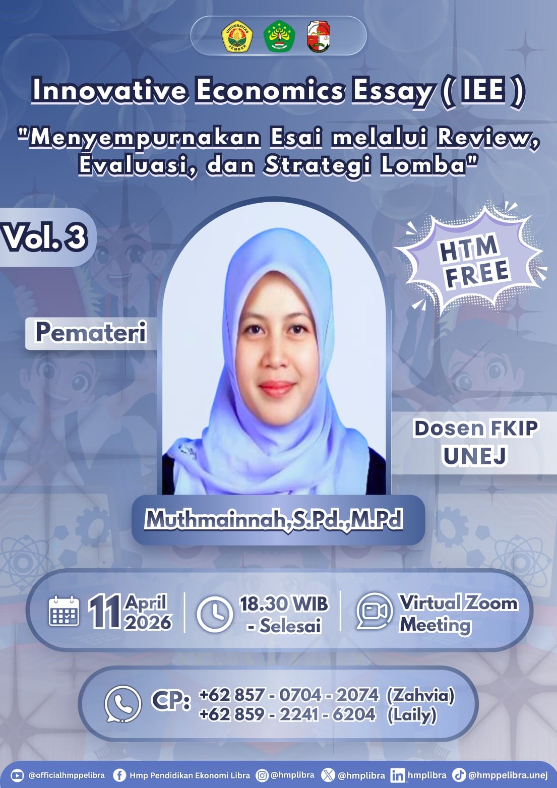 HMP PE LIBRA FKIP UNEJ Gelar Innovative Economics Essay Vol. 3, Bekali Mahasiswa Strategi Penulisan dan Kompetisi KTI