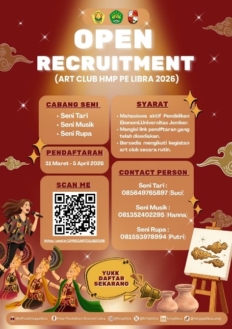 HMP PE LIBRA FKIP Universitas Jember Buka Open Recruitment Art Club 2026 sebagai Wadah Pengembangan Potensi Seni Mahasiswa