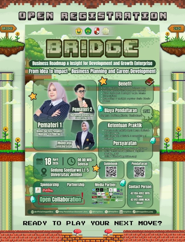 HMP PE LIBRA FKIP Universitas Jember Gelar BRIDGE 2026: Penguatan Kompetensi Business Planning bagi Calon Entrepreneur Muda