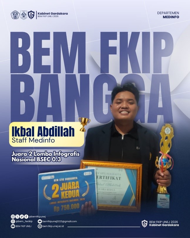 Mahasiswa FKIP UNEJ Raih Prestasi Nasional, Ikbal Abdillah Sabet Juara 2 Lomba Infografis BSEC 0.3