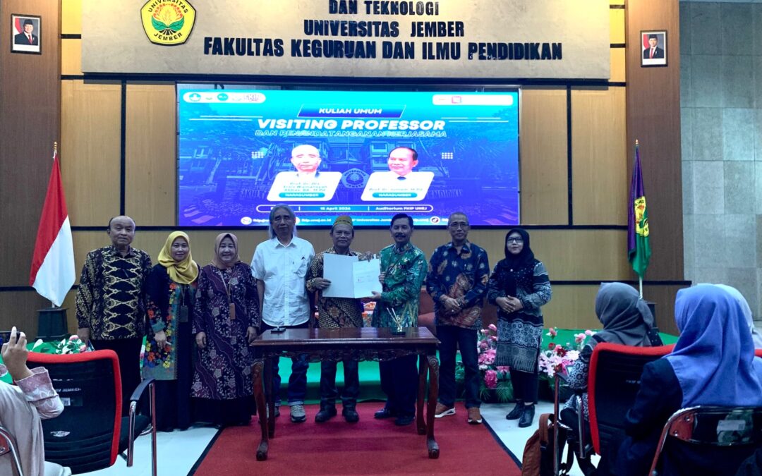 Perkuat Jejaring Akademik, FKIP Universitas Jember Gelar Kuliah Umum Visiting Professor dan Penandatanganan Kerjasama