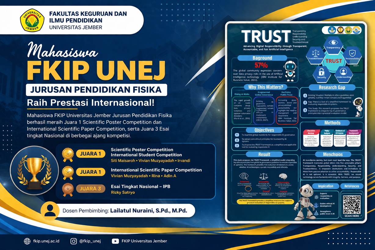 Mahasiswa FKIP Universitas Jember Raih Prestasi Internasional Melalui Inovasi Poster dan Karya Ilmiah